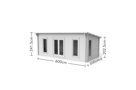 Arley Log Cabin No Underlay Installed - 6 x 3m