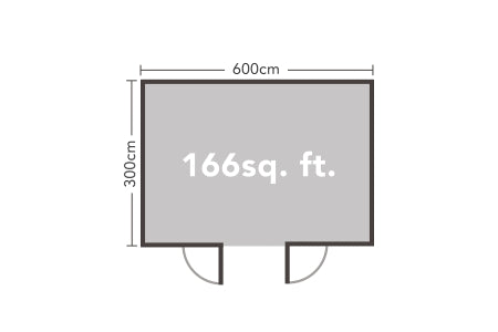 Arley Log Cabin No Underlay Installed - 6 x 3m
