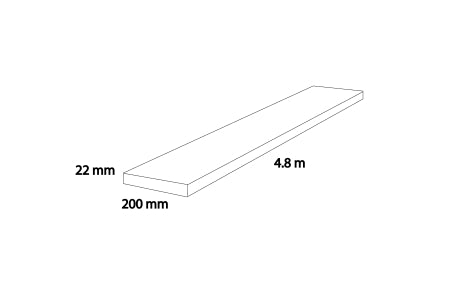 Green Treated Board - 22mm x 200mm x 4.8m