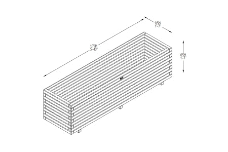 Lomello Planter Flat Pack - 500 x 1800 x 500mm