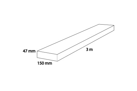 Regularised Treated Timber C16 - 47mm x 150mm x 3m