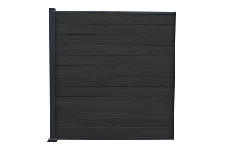 Composite Fence Kit - Piranha Black Carbon - 6ft Bolt Down