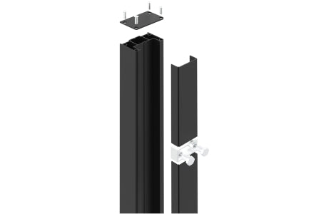 Readymade Gates - Aluminium Pedestrian Post - Black