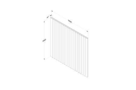Closeboard Fence Panel - 6ft x 5'6ft - 1.83m x 1.68m