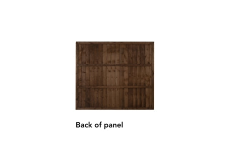 Fence Panel - Forest Garden Brown Pressure Treated Closeboard - 6ft x 5ft