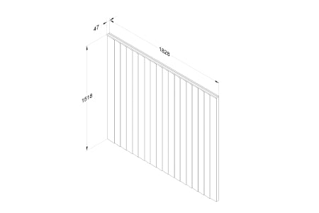Fence Panel - Forest Garden Brown Pressure Treated Closeboard - 6ft x 5ft