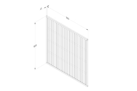 Vertical Slatted Screen  - 180 x 180cm