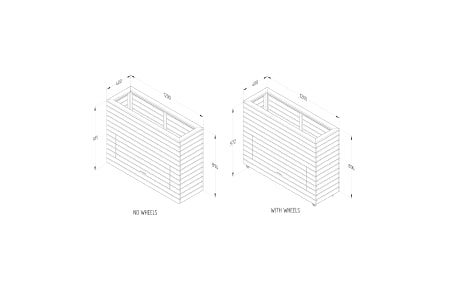 Linear Planter - Tall with Storage