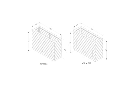 Linear Planter - Tall with Wheels