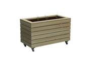 Linear Planter - Double with Wheels