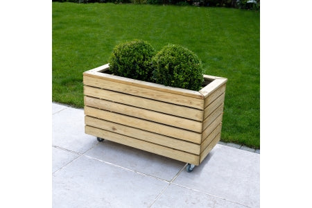 Linear Planter - Double with Wheels