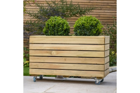 Linear Planter - Double with Wheels