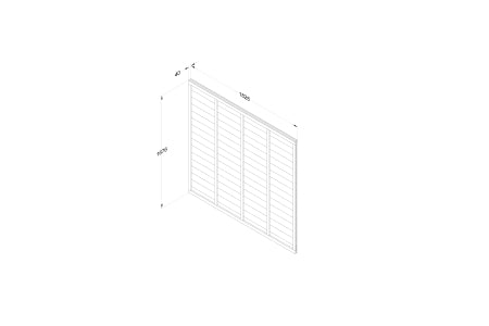 Fence Panel - Brown Pressure Treated Superlap - 1.83m x 1.68m
