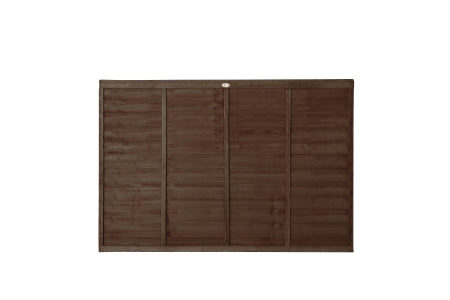 Fence Panel - 4ft Overlap Brown - 1828 x 1215 x 40 - Pack Of 5