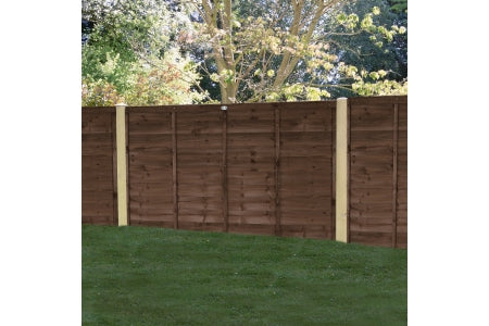 Fence Panel - 4ft Overlap Brown - 1828 x 1215 x 40 - Pack Of 5