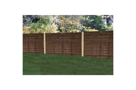 Fence Panel - 4ft Overlap Brown - 1828 x 1215 x 40 - Pack Of 5