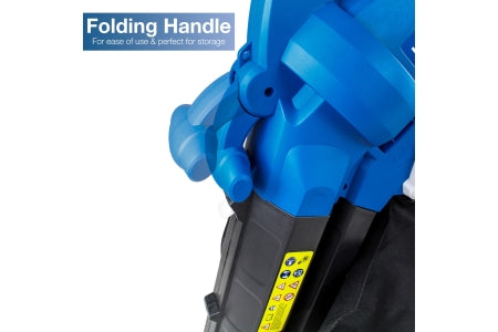 Hyundai 3-in-1 Electric Garden Vacuum, Leaf Blower & Mulcher