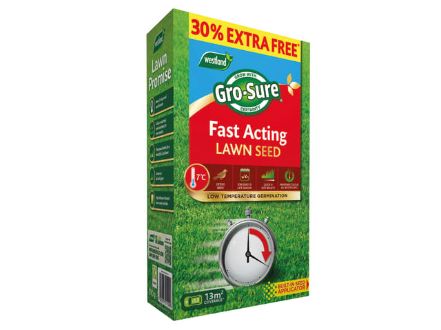 Gro-Sure Fast Acting Lawn Seed 10m² + 30%