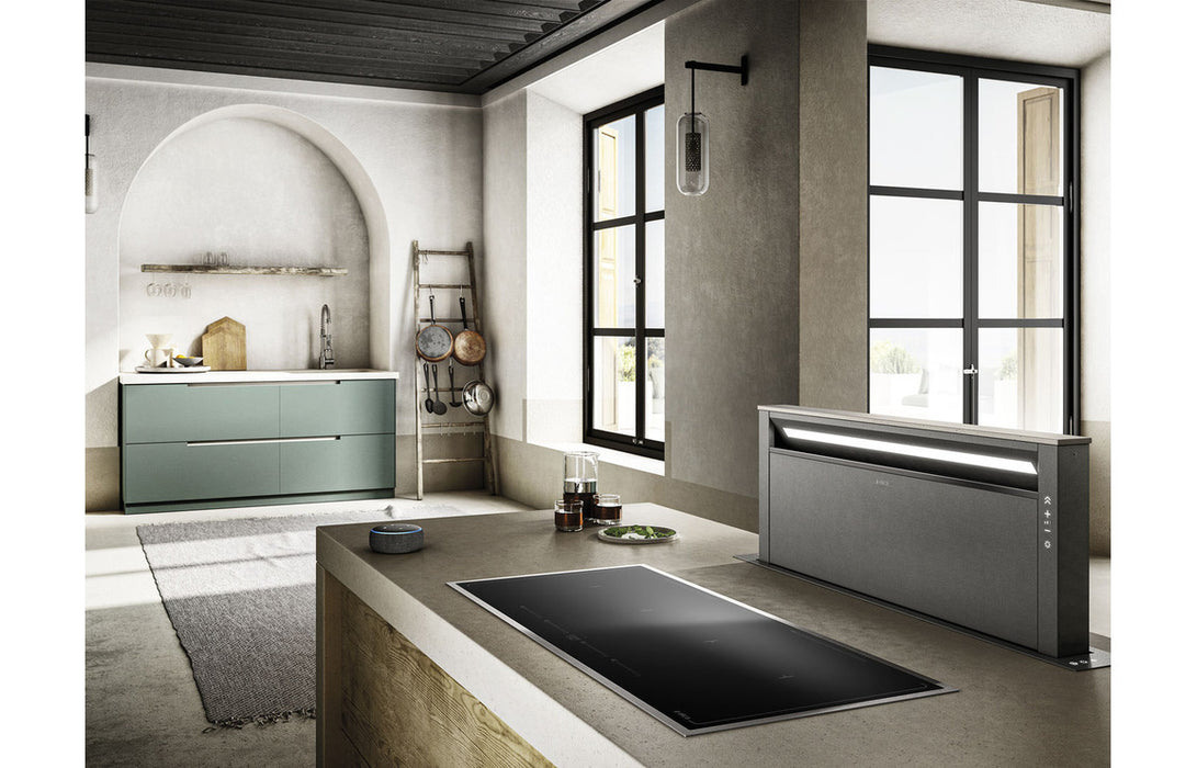 Elica Getup 90cm Downdraft Extractor - Coverable,Cast Iron,Matt Black,Stainless Steel
