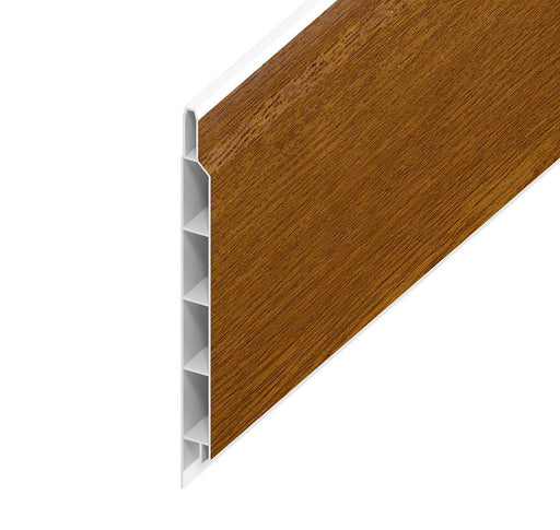 Golden Oak Woodgrain Hollow Soffit Board (5m Length)