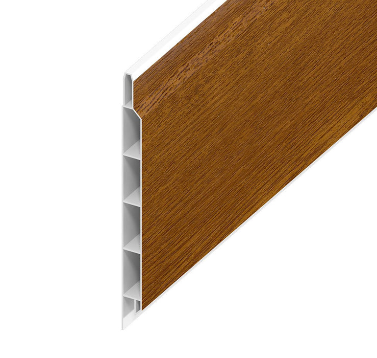 Golden Oak Woodgrain Hollow Soffit Board (5m Length)