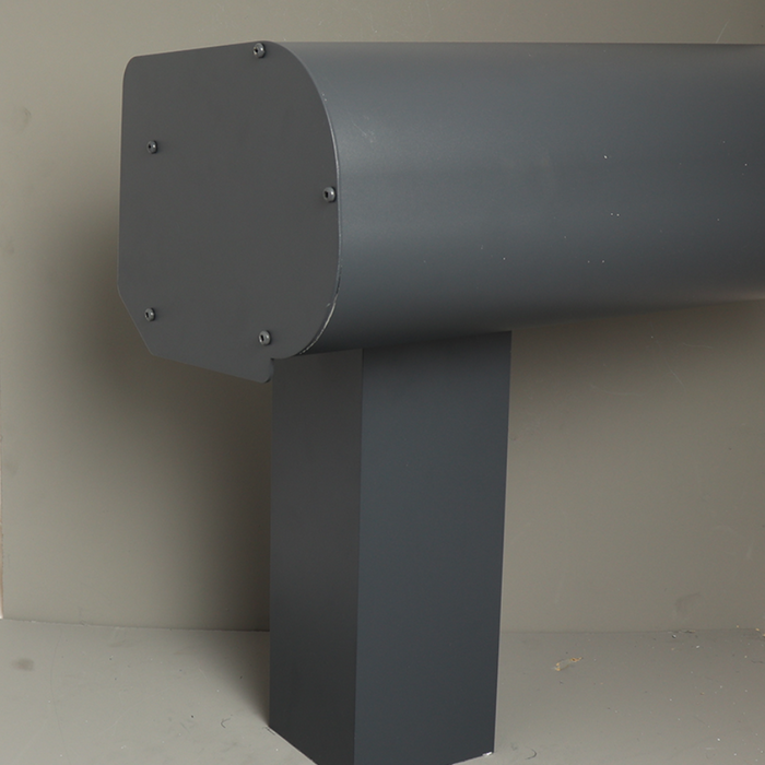 Pigato Veranda - Grey - Round Gutter - Square without Base Plate