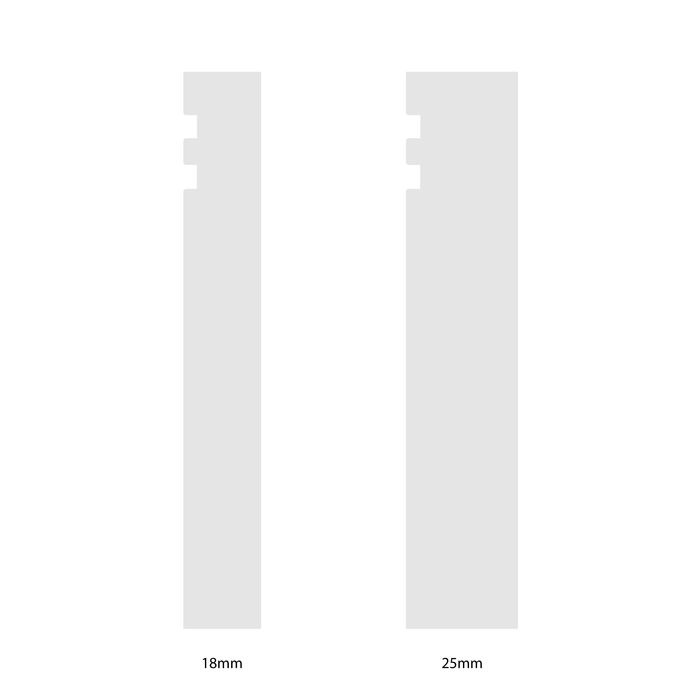 250mm Groove II MDF Skirting Board - Primed or Unprimed