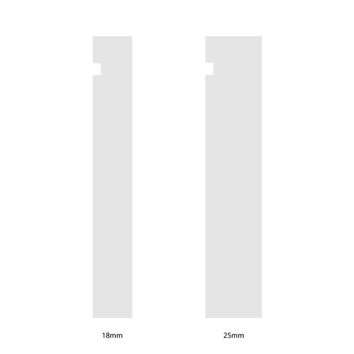 220mm Groove I MDF Skirting Board - Primed or Unprimed