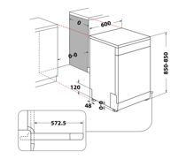 Hotpoint H2F HL626 UK F/S 14 Place Dishwasher - White