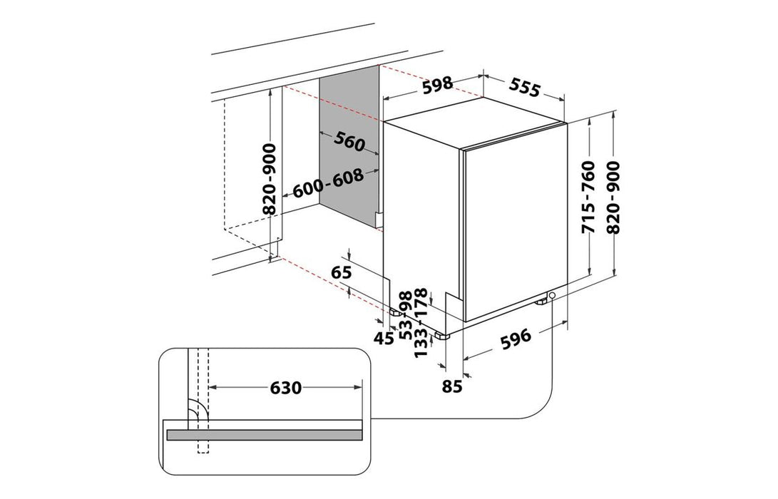 Hotpoint H7I HP42 L UK F/I 15 Place Dishwasher