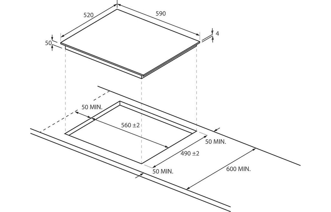 Haier Series 2 HAISJ64MC 60cm Induction Hob - Black