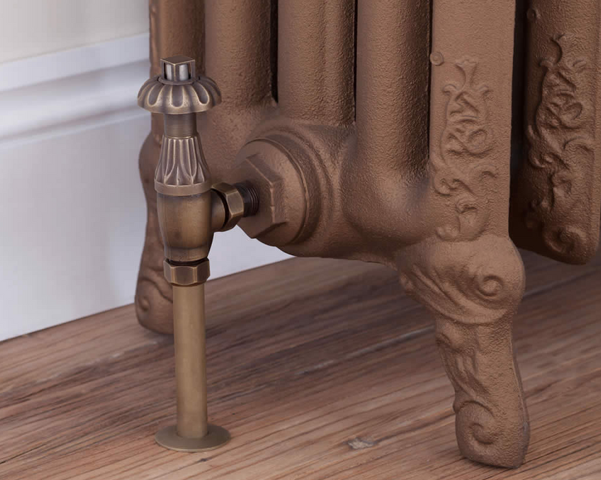 Carron Crocus Thermostatic Valve- Unlacquered Antiqued Brass