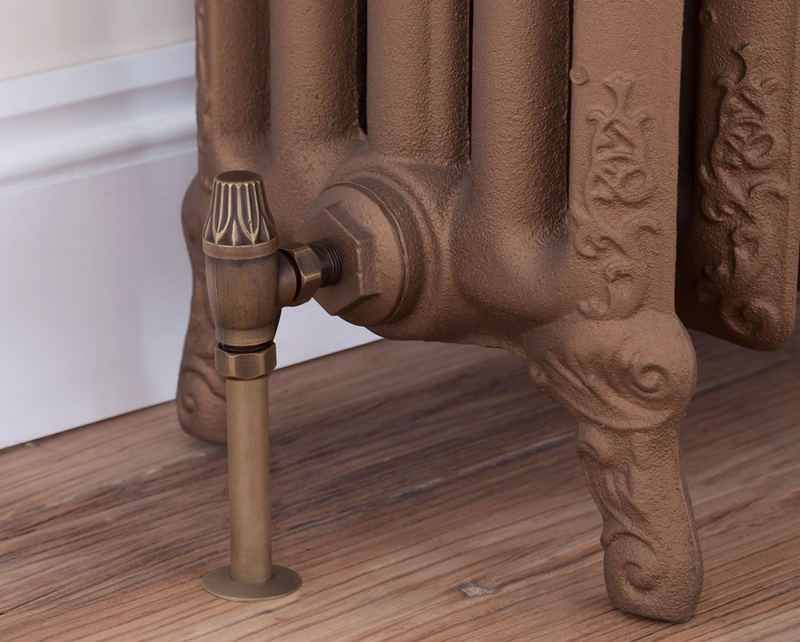 Carron Crocus Thermostatic Valve- Unlacquered Antiqued Brass