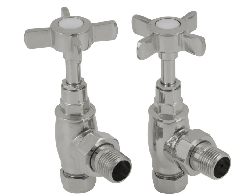 Carron Set of 2 Towel Rail Manual Valves- Polished Nickel Finish