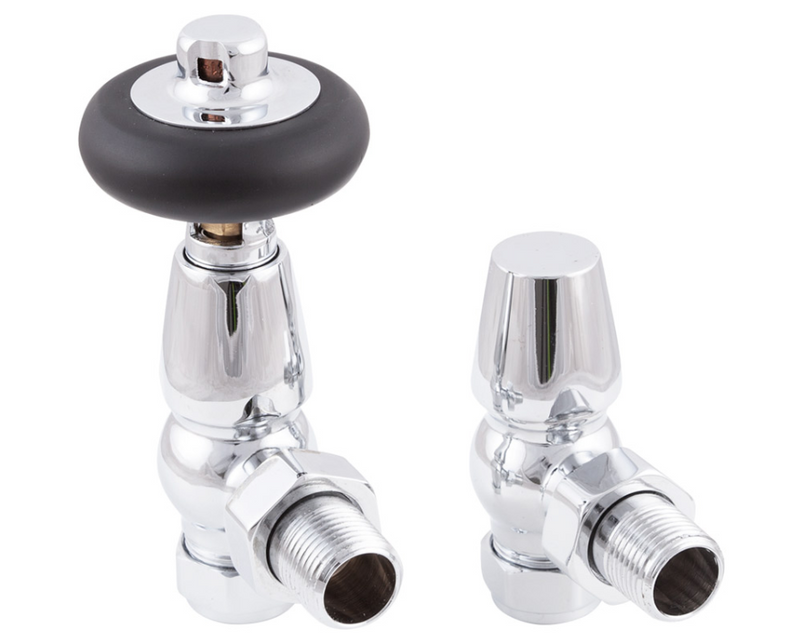 Carron Angled Kingsgrove Thermostatic Radiator Valve- Chrome Finish