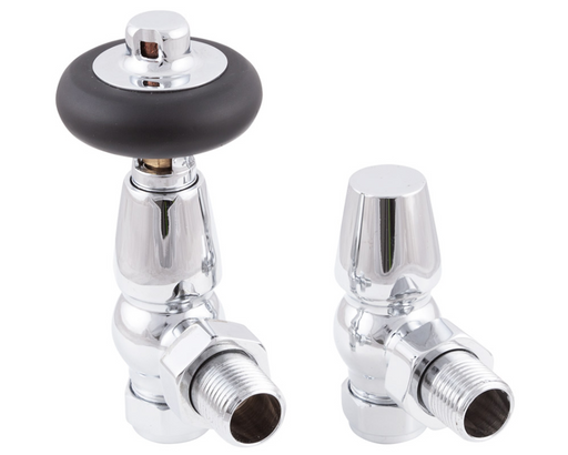 Carron Angled Kingsgrove Thermostatic Radiator Valve- Chrome Finish