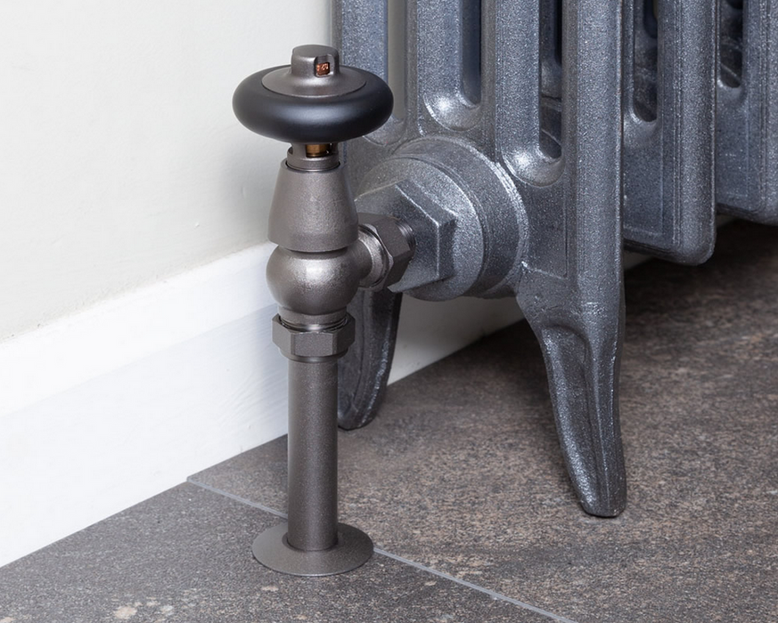 Carron Angled Kingsgrove Thermostatic Radiator Valve- Pewter Finish