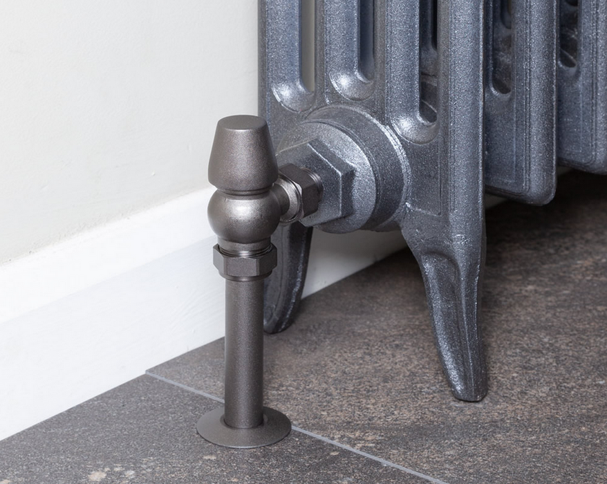 Carron Angled Kingsgrove Thermostatic Radiator Valve- Pewter Finish