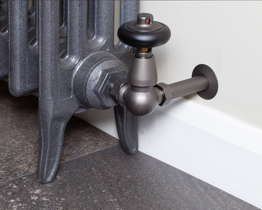 Carron Corner Kingsgrove Thermostatic Radiator Valve- Pewter Finish