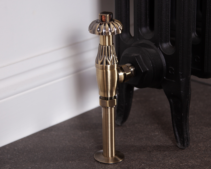 Carron Crocus Thermostatic Valve- Lacquered Antique Brass