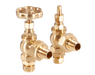 Carron Angled Daisy Wheel Manual Valve- Lacquered Brushed Brass