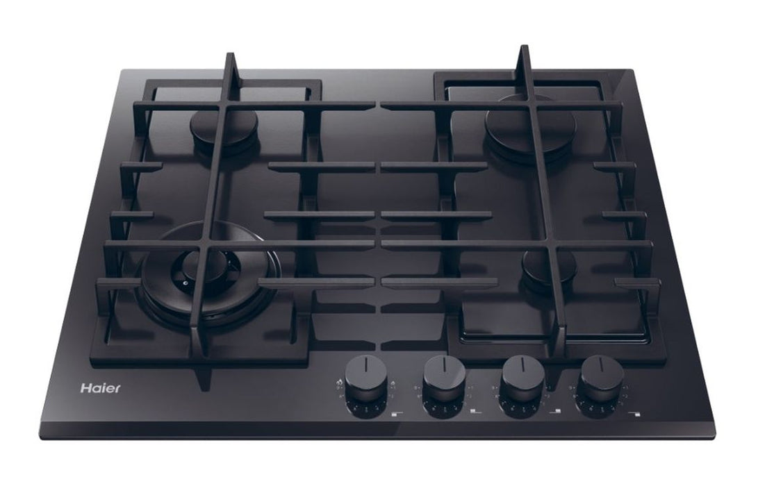 Haier HAVG6BF4TBPB 60cm Gas on Glass Hob - Black