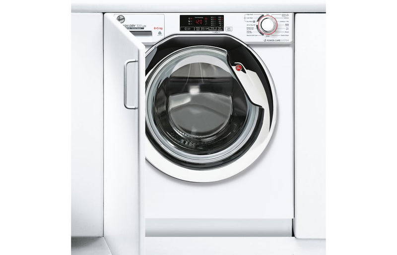 Hoover H500 HBDS 485D1ACE-80 B/I 8/5kg 1400rpm Washer Dryer - White w/Chrome Door