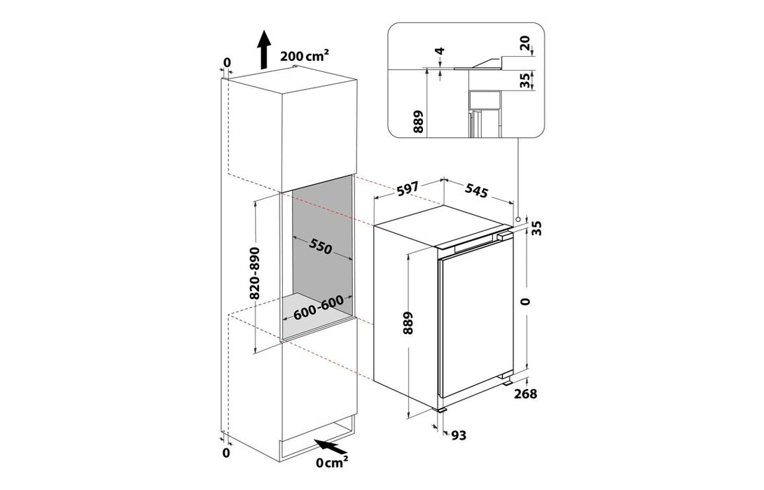 Hotpoint HBUFZ011.UK B/I Under Counter Freezer