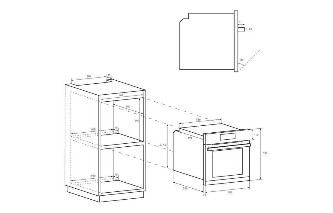 Candy FCTK626XL Single Pyrolytic Oven - St/Steel