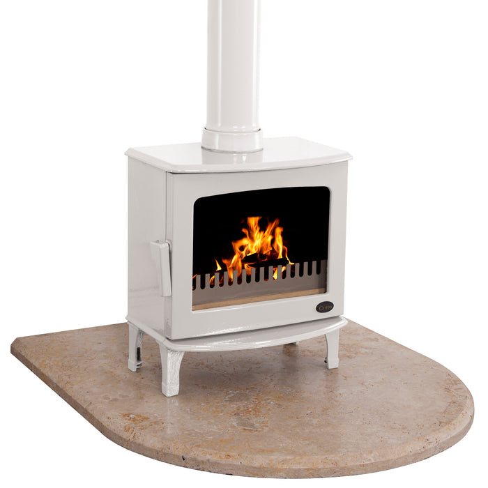 Carron Travertine Curved Front Stove Hearth