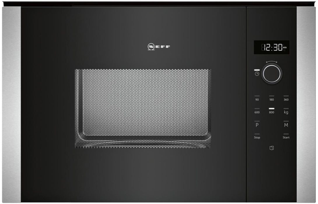 Neff N50 HLAWD23N0B B/I 800W Microwave - Black w/Steel Trim