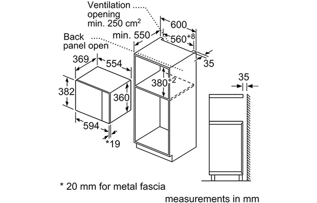 Neff N50 HLAWD53N0B 900W Microwave - Black w/Steel Trim