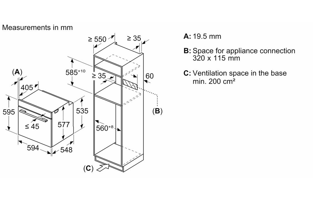 Bosch Series 8 HMG7764B1B Single Pyrolytic Oven & Microwave - Black