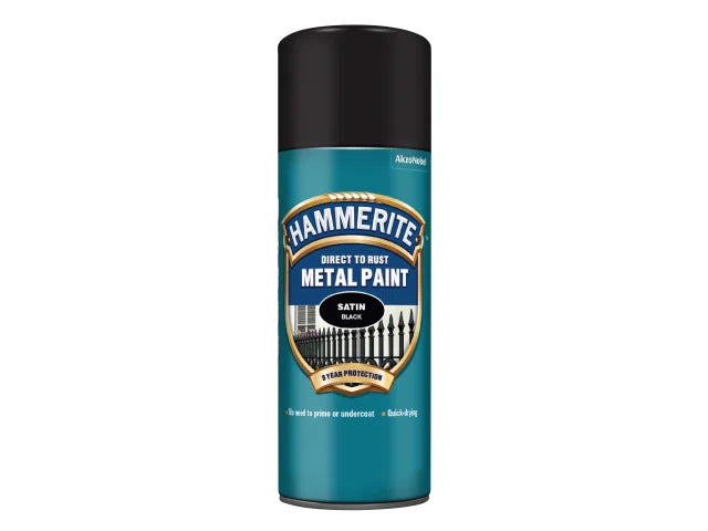 Smooth Finish Aerosol Satin Black 400ml